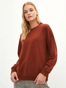 سویشرت زنانه  آجری  ال سی وایکیکی