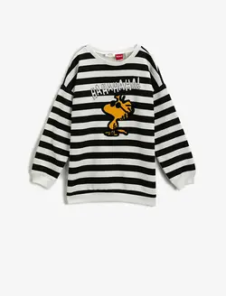 سویشرت دخترانه مشکی-راه راه کوتون