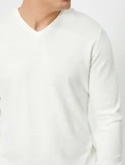 پلیور مردانه سفیدتیره کوتون