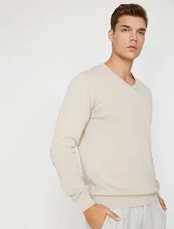 پلیور مردانه بژ کوتون