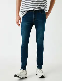 شلوار جین مردانه آبی نفتی کوتون