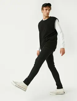 شلوار جین مردانه مشکی کوتون