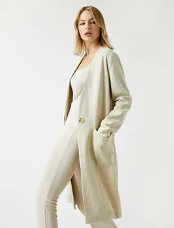 بارانی زنانه بژ کوتون