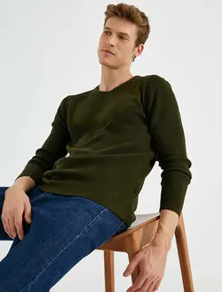 پلیور مردانه خاکی کوتون