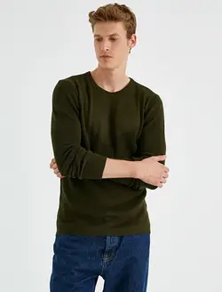 پلیور مردانه خاکی کوتون