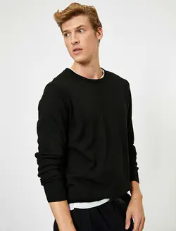 پلیور مردانه مشکی کوتون