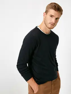 پلیور مردانه سرمه ای کوتون