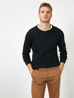 پلیور مردانه سرمه ای کوتون