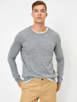 پلیور مردانه خاکستری کوتون