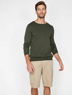 پلیور مردانه خاکی کوتون