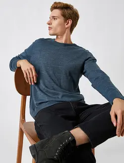 پلیور مردانه آبی نفتی کوتون