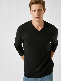 پلیور مردانه مشکی کوتون