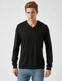 پلیور مردانه مشکی کوتون