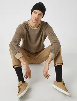 پلیور مردانه قهوه ای روشن کوتون