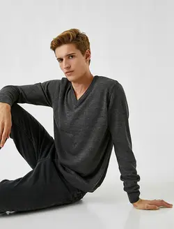 پلیور مردانه آنتراسیت کوتون