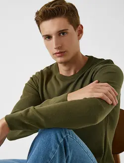 پلیور مردانه خاکی کوتون