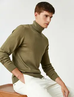 پلیور مردانه خاکی کوتون