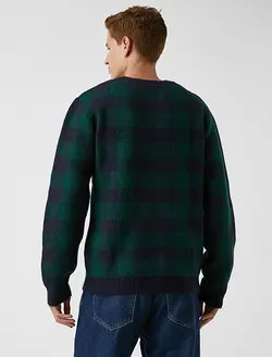 پلیور مردانه سبز-check کوتون