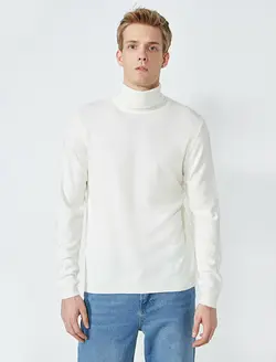 پلیور مردانه سفیدتیره کوتون