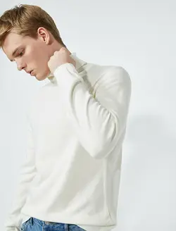 پلیور مردانه سفیدتیره کوتون