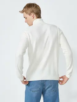 پلیور مردانه سفیدتیره کوتون