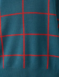 پلیور مردانه آبی-check کوتون