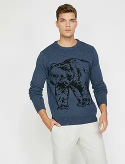 پلیور مردانه نیلی کوتون