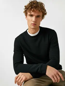 پلیور مردانه مشکی کوتون