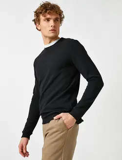 پلیور مردانه مشکی کوتون