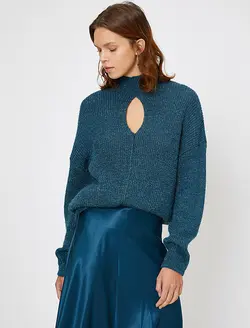 پلیور زنانه آبی نفتی کوتون