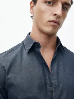 پیراهن جین مردانه آبی ماسیمودوتی