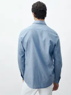 پیراهن جین مردانه آبی کمرنگ ماسیمودوتی