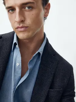 پیراهن جین مردانه آبی کمرنگ ماسیمودوتی