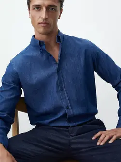 پیراهن جین مردانه آبی ماسیمودوتی