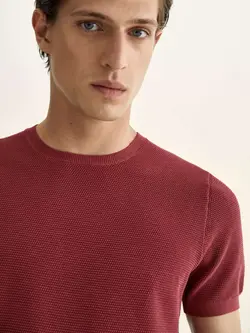 پلیور مردانه زرشکی ماسیمودوتی