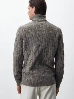 پلیور مردانه قهوه ای روشن ماسیمودوتی