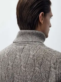 پلیور مردانه قهوه ای روشن ماسیمودوتی