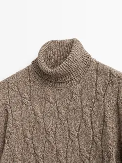 پلیور مردانه قهوه ای روشن ماسیمودوتی