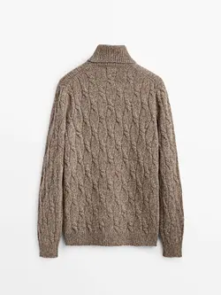 پلیور مردانه قهوه ای روشن ماسیمودوتی