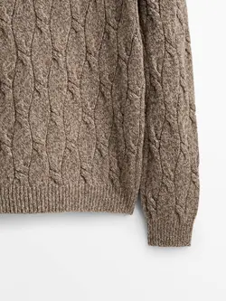 پلیور مردانه قهوه ای روشن ماسیمودوتی