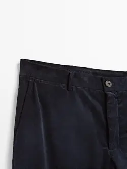 شلوار کتان مردانه سرمه ای آبی ماسیمودوتی