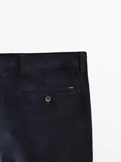 شلوار کتان مردانه سرمه ای آبی ماسیمودوتی