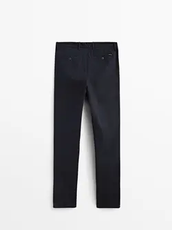 شلوار کتان مردانه سرمه ای آبی ماسیمودوتی