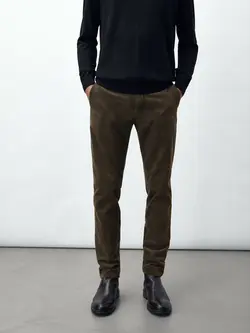 شلوار کتان مردانه خاکی ماسیمودوتی