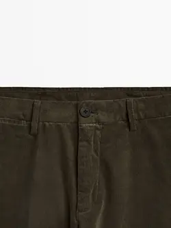 شلوار کتان مردانه خاکی ماسیمودوتی