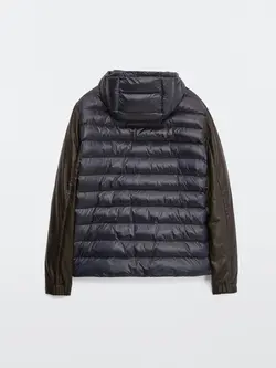 کاپشن چرم مردانه شکلاتی ماسیمودوتی