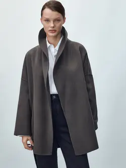 پالتو زنانه خاکستری آنتراسیت ماسیمودوتی