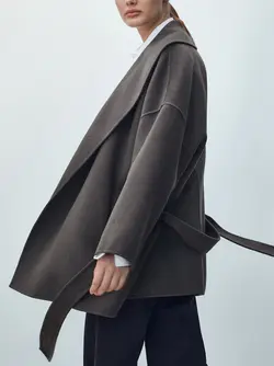 پالتو زنانه خاکستری آنتراسیت ماسیمودوتی