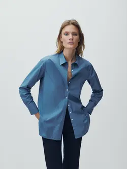 شومیز زنانه آبی تیره ماسیمودوتی