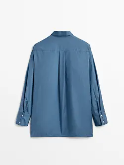 شومیز زنانه آبی تیره ماسیمودوتی